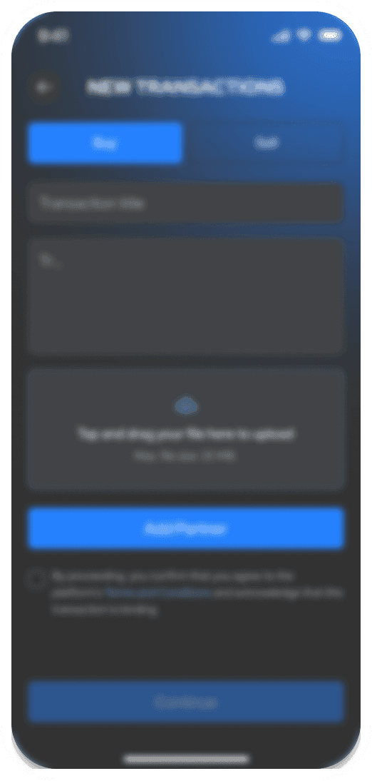 Decor: blurred Mobile UI (new transactions)