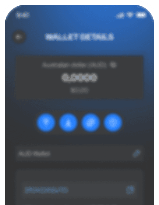 Decor: wallet details mobile UI